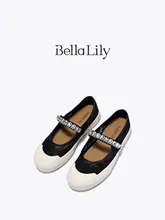 BellaLily春の新作レースメリージェーンシューズ