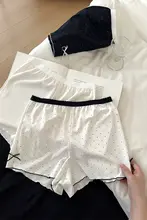 快適なアイスシルク安全パンツ【白・レディース・通気性・防透】