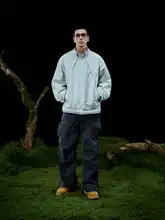 TANOXI P312 高密度コットン&スパンデックス 雪花ウォッシュ加工 大 pocketカジュアルパンツ