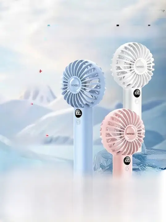 静音タイプのUSB充電式携帯卓上ファン【強力風・持ち運び便利・小型】