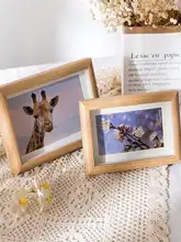 木製の空洞デザインフォトフレーム【卓上・壁掛け兼用】