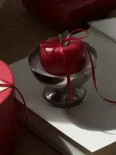 可愛らしいリンゴのデザインのステンレスキャンドルカップ【新年・クリスマスのギフト】