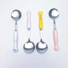 可愛い不锈鋼製フォークとスプーン【猫爪デザイン・携帯用・子供用】（セットアップ対応）