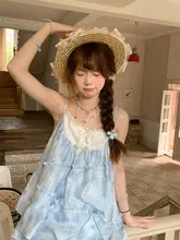 リゾート感溢れるブルーの三点セットアップ【秋にぴったり・オシャレな塩系コーデ】（セットアップ対応）