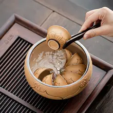 手描き高級功夫茶器セット【シンプルデザイン・陶製・急須とお茶碗セット】