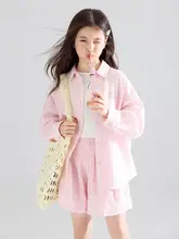 夏用 女児用軽量サマーコート【物理的防晒・ピーチピンク・快適な着心地】