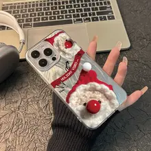 サンタクロースデザインのスマホケース【iPhone 16 Pro Max・Huawei Mate 60・Xiaomi 15・Honor 200・Redmi K80など対応】