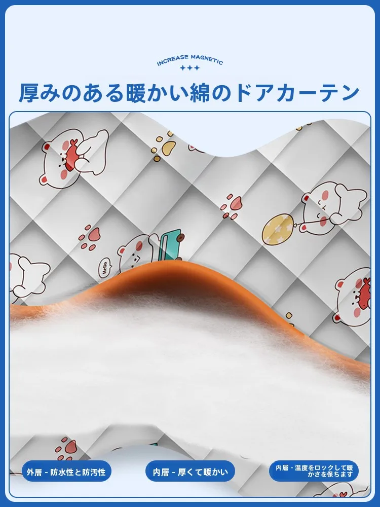 冬用厚手コットン製間仕切りカーテン：保温・防風・防音機能を実現する家庭用間仕切り