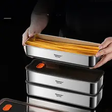 304ステンレス製の食品保存容器【パスタ用・冷蔵庫保存・密閉タイプ】