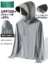UVカットウェア 男性 アウトドア 薄手 アイスシルク 紫外線防止 釣り