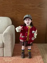 子供用アウター【秋用・女の子・アメリカンスタイル・パッチワーク・野球ジャケット】