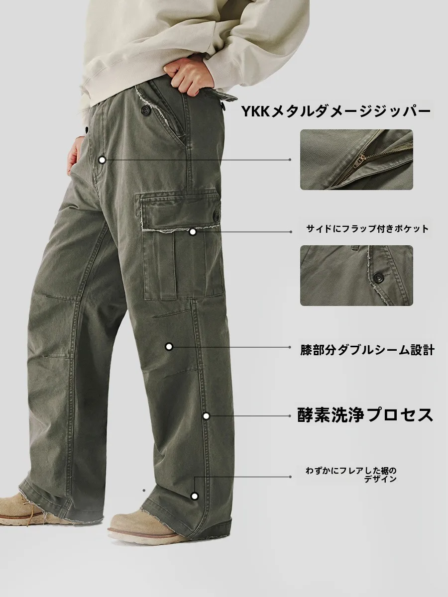 カーゴパンツ メンズ コーデの選び方｜ゆったりワイドワークパンツで解決する通勤スタイルの悩み