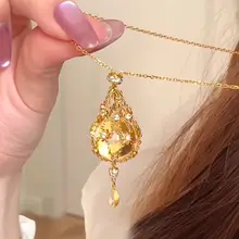 白水晶 星型デザインのネットバッグ吊り下げネックレス【伸縮可能・アクセサリー】