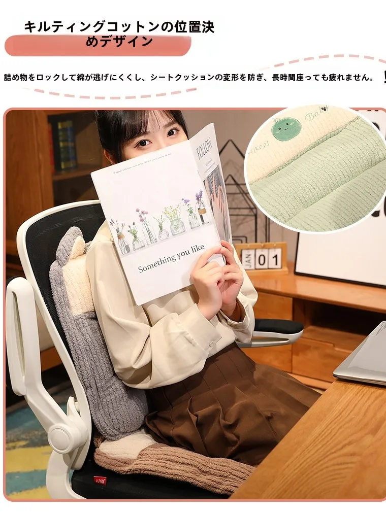厚手クッション座布団：学生・オフィス用冬用紐付きクッションの実用性と使い心地