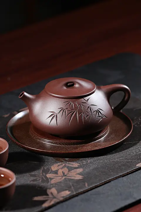 急須 茶器セット 紫砂 紫泥 台形デザイン 中国茶器 ティータイム