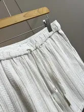夏用 メンズ ストライプ柄 スリムフィット 短パン【軽量・デザイン】