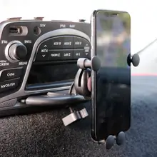 可愛い表情の重力感知車載スマホホルダー【CDスロット用・多機能ナビ固定】
