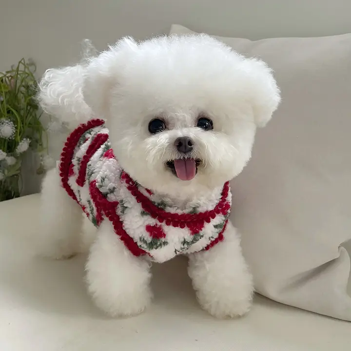 ペット服 小型犬 猫向け 秋冬 リバーシブル フリース あたたかい カーディガン 