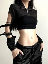アニメ風ダークスタイル女性用レースハロウィンコスチュームショートジャケット