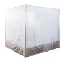 伝統的な木製ベッド用蚊帳【単開き・密閉・厚手・純綿・宿舎用】