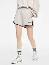 秋季新作 ビンテージ風 米白色 カジュアル シンプル ライフスタイル スポーティ ー ショートパンツ（セットアップ対応）