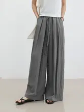 ワイドパンツ レディース テンセル 薄手 エアリー カジュアル ラズベリーソーダ 夏
