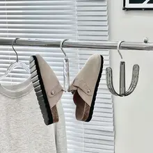 バルコニー用靴干しラック【防風フック式・回転式・水切り機能】