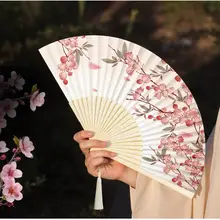子供用 折りたたみ竹扇子【中国風・夏用・舞踊・ポータブル】