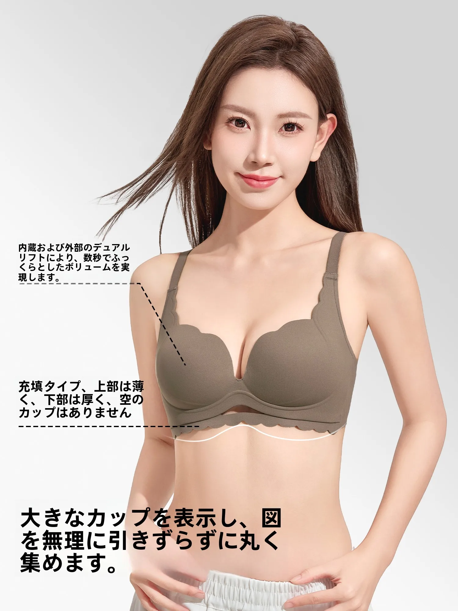 40代女性に最適なノンワイヤーブラジャー｜都市丽人DLXFH2B50115-ZJW3の実用性と体への負担