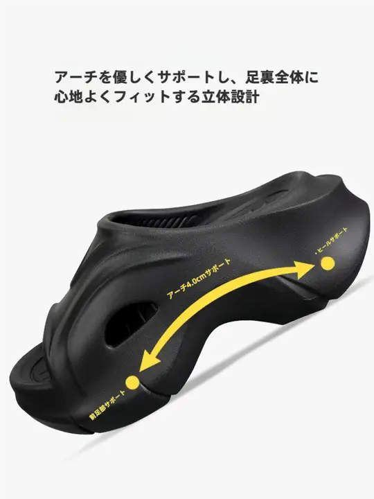 足弓矯正スリッパ【フラットフットサポート・厚底・防滑・消臭】