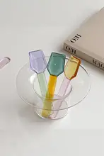カラフルな耐熱ガラス製スプーン【デザート・ケーキ・アイスクリーム用】