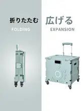 軽量折りたたみ式ハンドル付きショッピングカート【キャンプ・アウトドア用・荷物運びに最適】