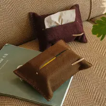羊毛製 ハンドメイド ティッシュボックス【抽象デザイン】