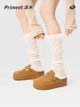 白色の羊毛堆堆ソックス【春夏用・ロング・バレエ風・レディース】