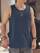 シンプルな無地デザインのメンズノースリーブTシャツ【夏用・アウトドア・カジュアル】