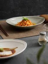 オーバル蒸し魚プレート【創意的な和風デザイン・サラダや料理用】