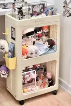 可愛らしいデザインの移動式収納ワゴン【フロアスタイル・多層構造】