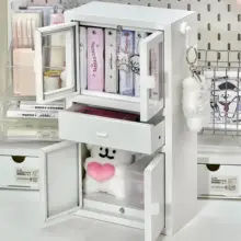 ピンクデスク用ミニアイアンキャビネット【収納ボックス・テーブル上用】