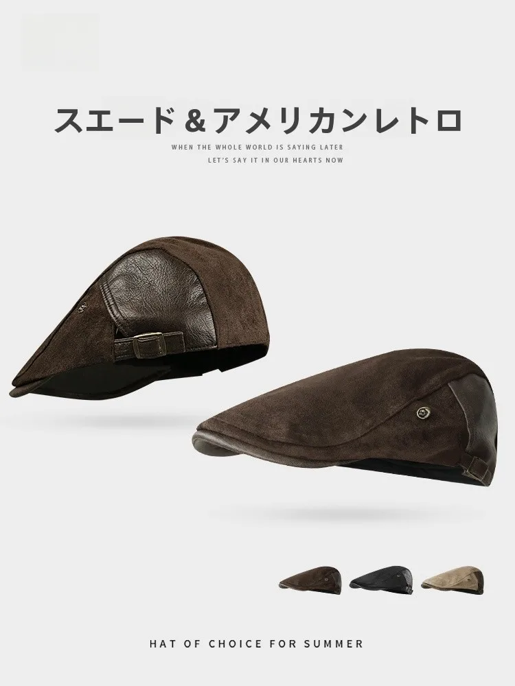 秋冬用レトロスエードバケットハット：逆かぶりで小顔効果とアートスタイルを実現