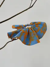 刺繍入りコットンヘアゴム【多色使い・圧縮デザイン】