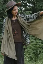 南山草木染の長いスカーフ【双絹・草木染】