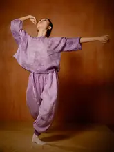 大自在袍【フィット・軽量シンプル・リネン生地・古風デザイン】