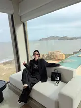 春季 ツイード風 ブレザー コート【レディース・長袖・カジュアル・ルーズフィット・開襟】（セットアップ対応）