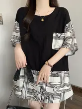 大きいサイズ レディース Tシャツ【夏用・花柄・ゆったり・中長丈】
