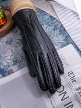 本革製 レディース ヴィンテージ風小山羊皮手袋【タッチパネル対応・保温・薄手・冬用】