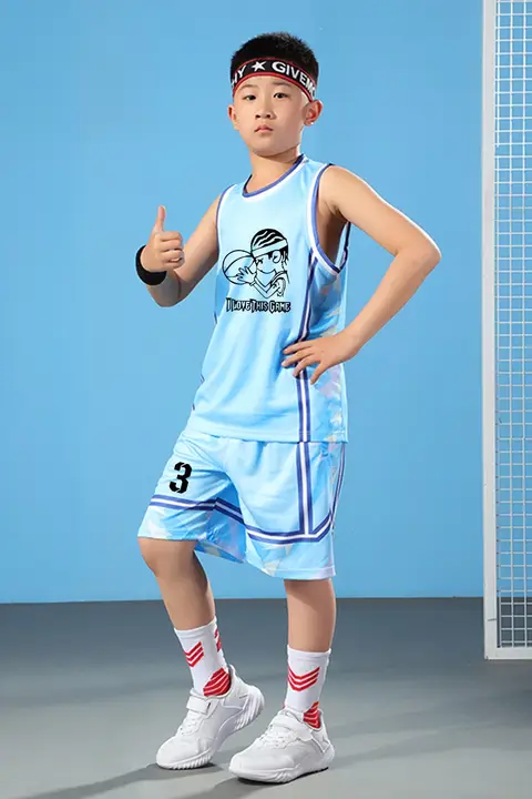 子供用バスケットボールトレーニングウェア【男女兼用・チーム用・背番号プリント】（セットアップ対応）