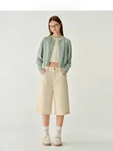 極上の柔らかさコットン製ライトカラー ワイドレッグショートパンツ（セットアップ対応）
