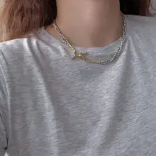 高級感ある天然グレーのバロックパール二重ツイストネックレス【首元を美しく演出】