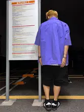 富士見 メンズ機能速乾ショートスリーブシャツ【シティボーイスタイル・オーバーサイズ・無地】