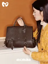 牛革製 バレエスタイルリュック【多機能・秋冬用・  レトロデザイン】